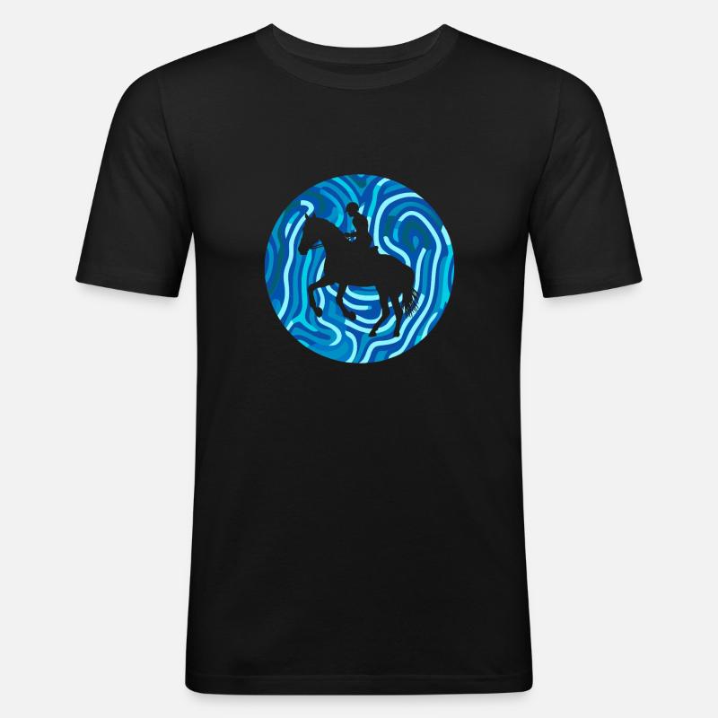 Pferde Wildpferd Pferd - Männer Slim Fit T-Shirt - Schwarz