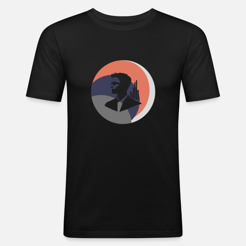 Datenanalyse Mathematik - Männer Slim Fit T-Shirt - Schwarz