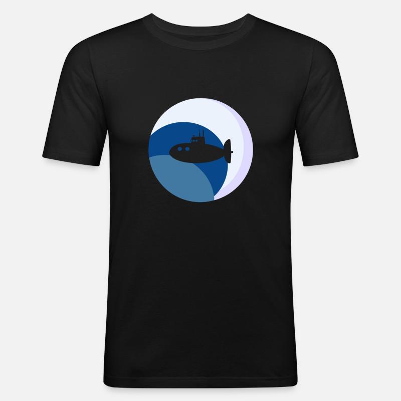 Uboot U Boot - Männer Slim Fit T-Shirt - Schwarz