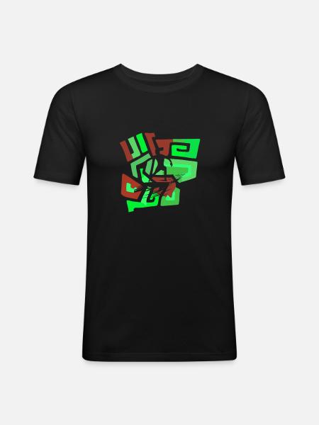 Surfer Surfboard Hawaii - Men's Slim Fit T-Shirt - black