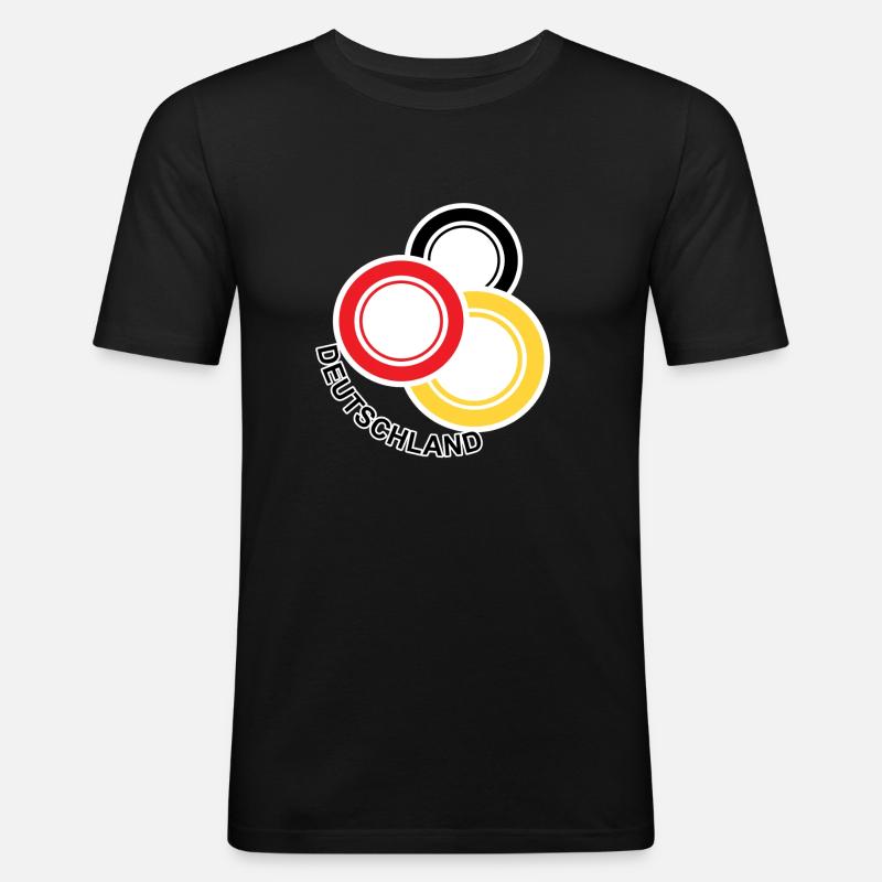 DL4 - Männer Slim Fit T-Shirt - Schwarz