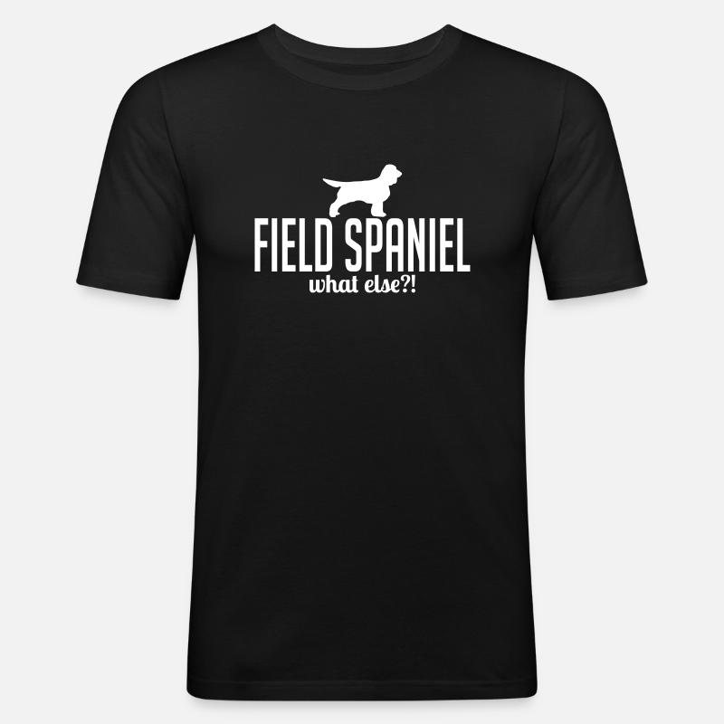 FIELD SPANIEL what else - Men's Slim Fit T-Shirt - black