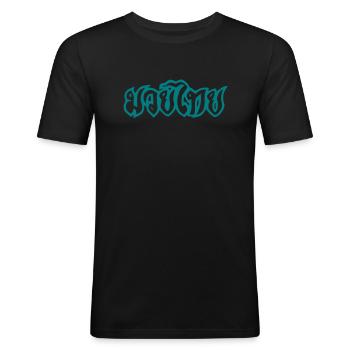 Muay Thai - Männer Slim Fit T-Shirt - Schwarz - Vorne - Nik (191cm)