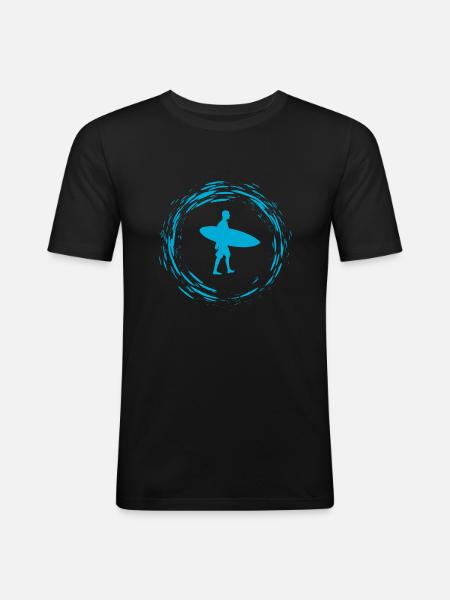 Surfing - Men's Slim Fit T-Shirt - black