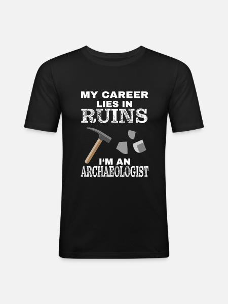 archeology - Men's Slim Fit T-Shirt - black