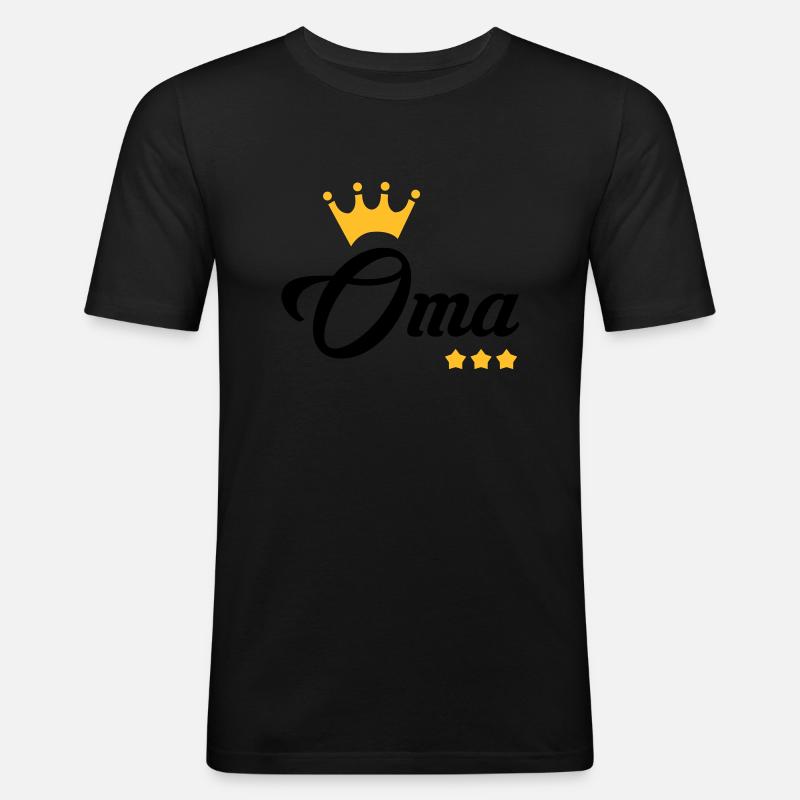 Großmütter / Oma / Mami / Großmutter / Mamy - Männer Slim Fit T-Shirt - Schwarz