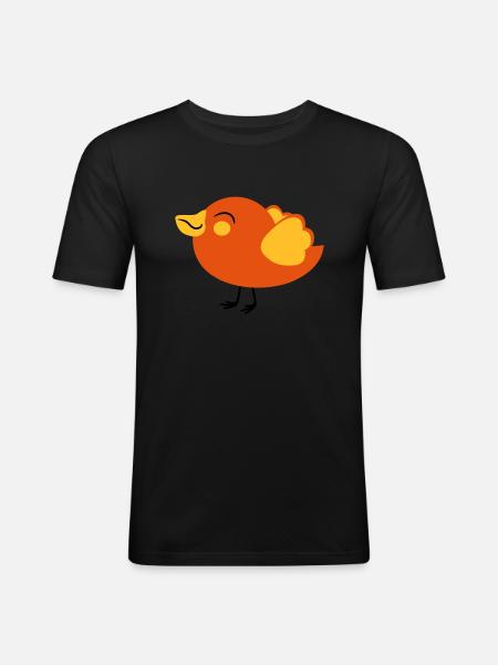 small nice voegelchen spatz - Men's Slim Fit T-Shirt - black