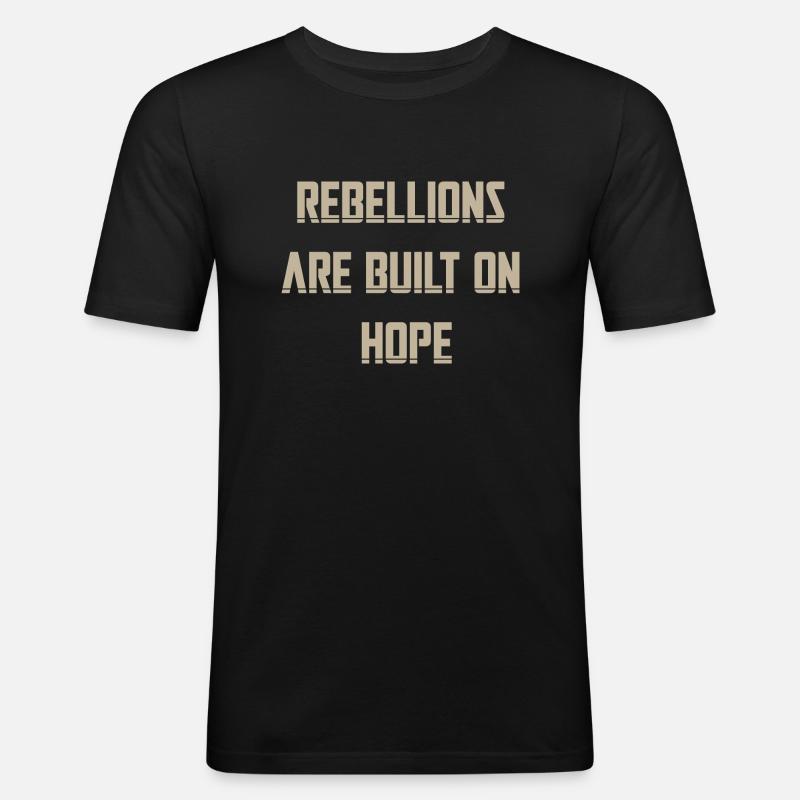 Rebellionen Eigentum - Männer Slim Fit T-Shirt - Schwarz