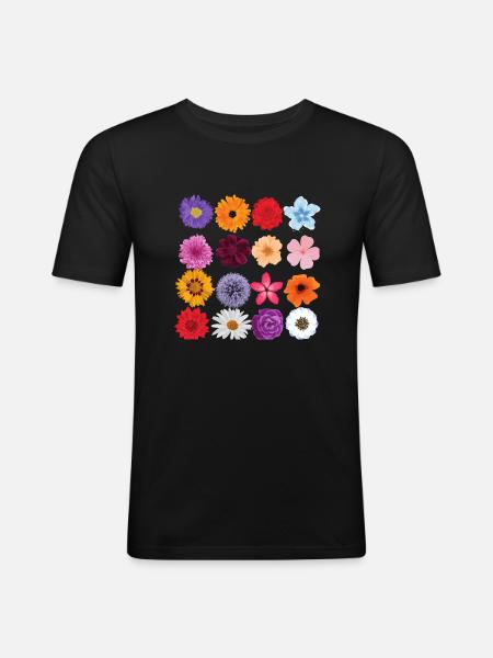 Easily distracted by plants - Men's Slim Fit T-Shirt - black