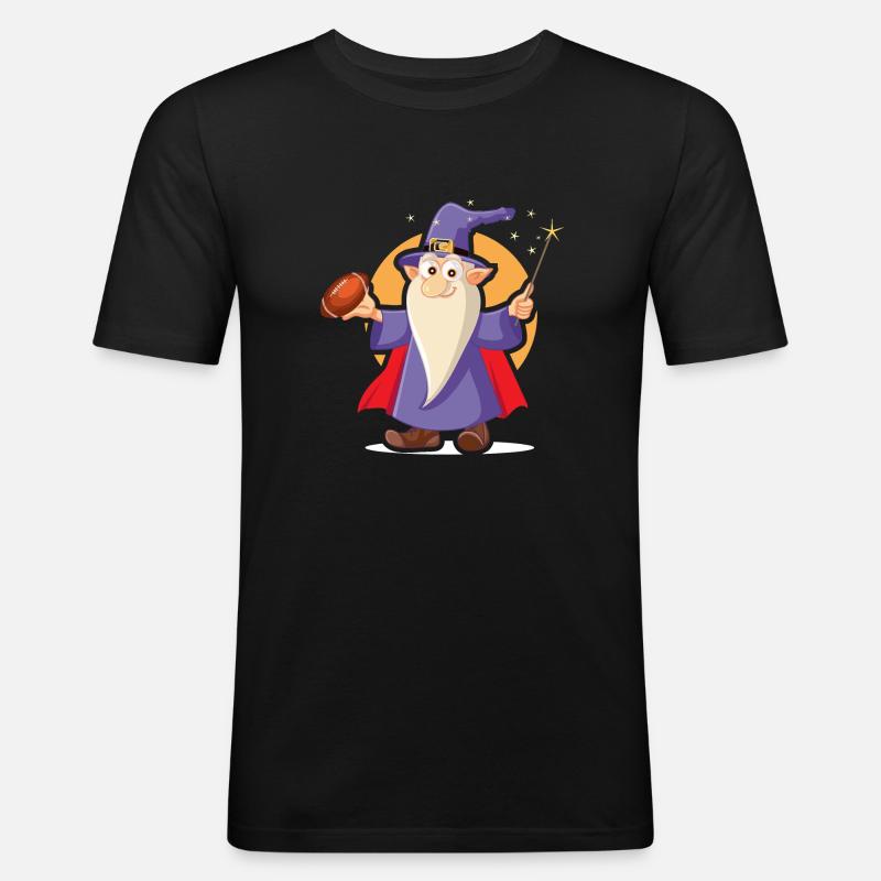 Zauberer - Männer Slim Fit T-Shirt - Schwarz