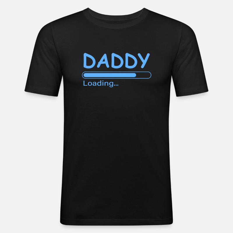 Daddy loading - Men's Slim Fit T-Shirt - black