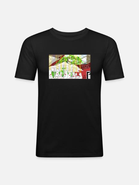 Es gut haben. - Männer Slim Fit T-Shirt - Schwarz