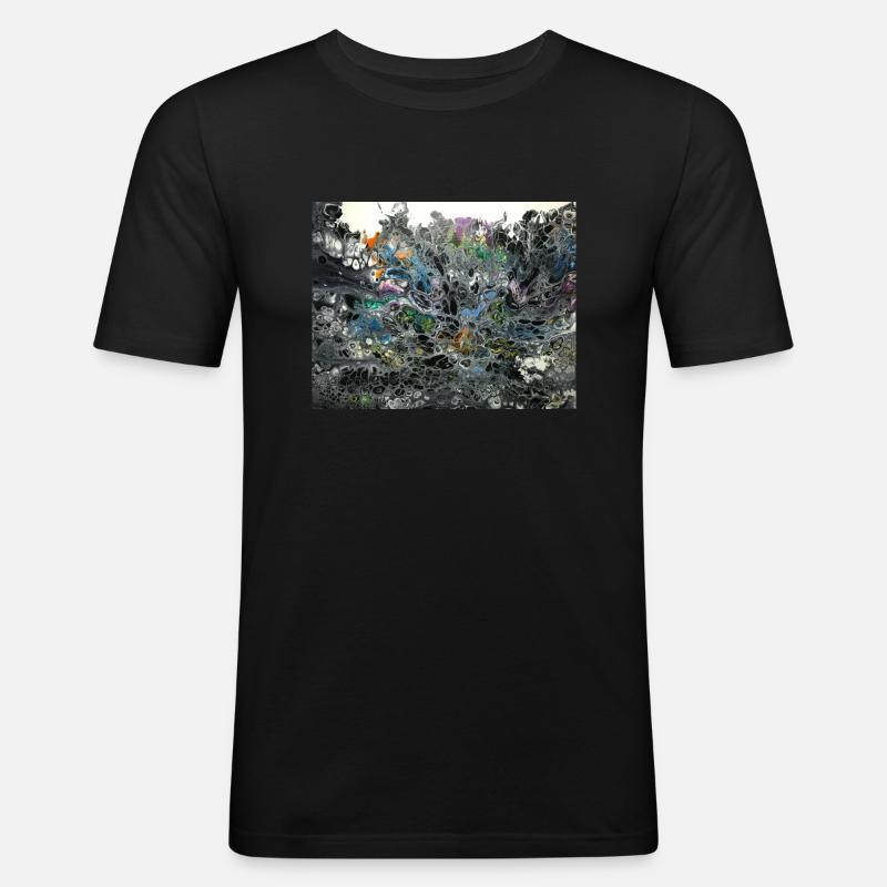 Das Aufkochen / Pouring - Männer Slim Fit T-Shirt - Schwarz