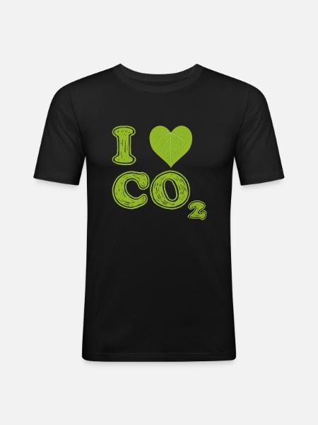 I love Co2 - Men's Slim Fit T-Shirt - black