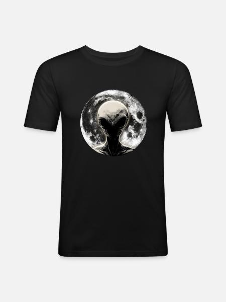 Alien Moonlight - Men's Slim Fit T-Shirt - black