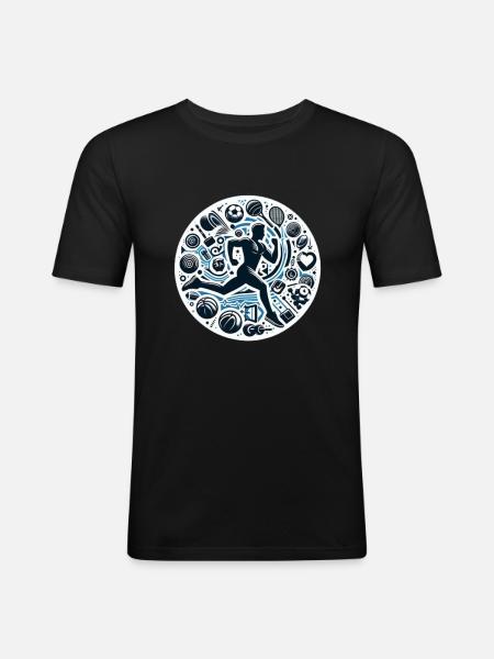 Sports freak - Men's Slim Fit T-Shirt - black