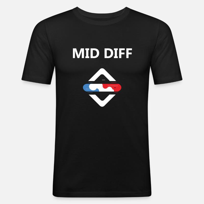 League Legend Mid Diff - Men's Slim Fit T-Shirt - black