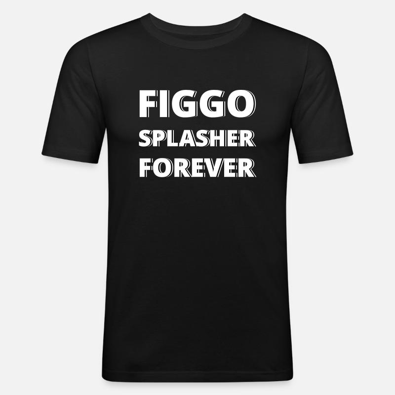 Figgo - Männer Slim Fit T-Shirt - Schwarz
