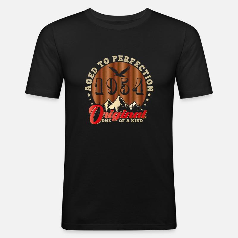 Ikonisches Jubiläum von 1954 - Männer Slim Fit T-Shirt - Schwarz