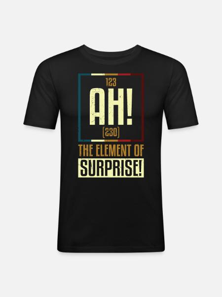 AH The Element Of Surprise - Men's Slim Fit T-Shirt - black