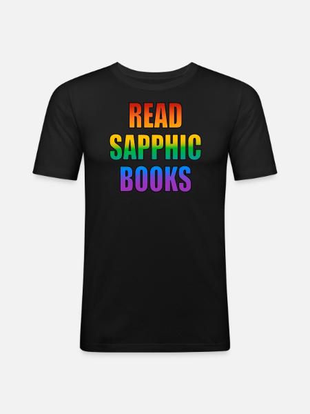 Read Sapphic Books - Men's Slim Fit T-Shirt - black
