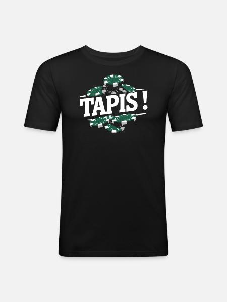 Tapis ! - T-shirt près du corps Homme - noir