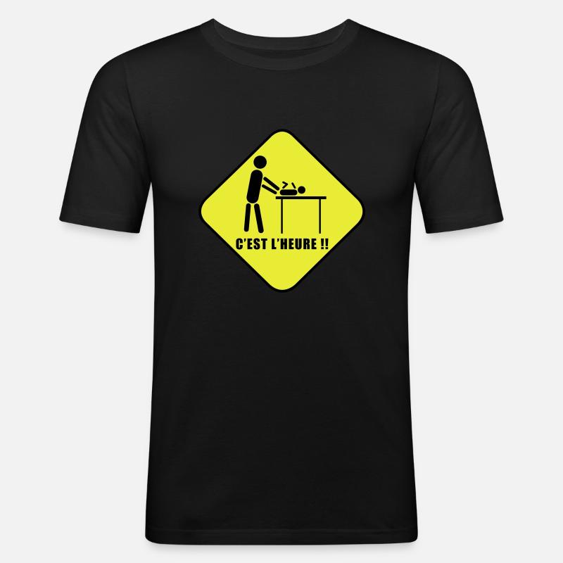 Layer work - Men's Slim Fit T-Shirt - black