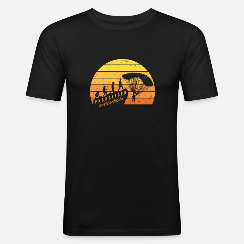 Paraglider Evolution Paragliding - Men's Slim Fit T-Shirt - black
