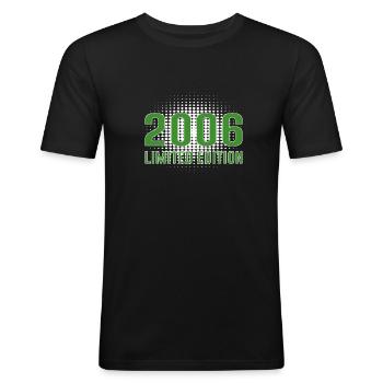 16. Geburtstag 2006 Geschenk Birthday - Männer Slim Fit T-Shirt - Schwarz - Vorne - Nik (191cm)