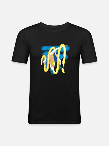 Sea fish - Men's Slim Fit T-Shirt - black