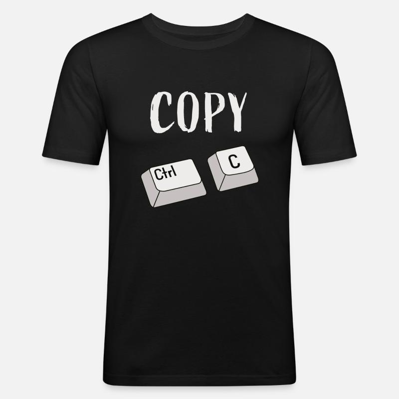 Ctrl C Copy - Men's Slim Fit T-Shirt - black