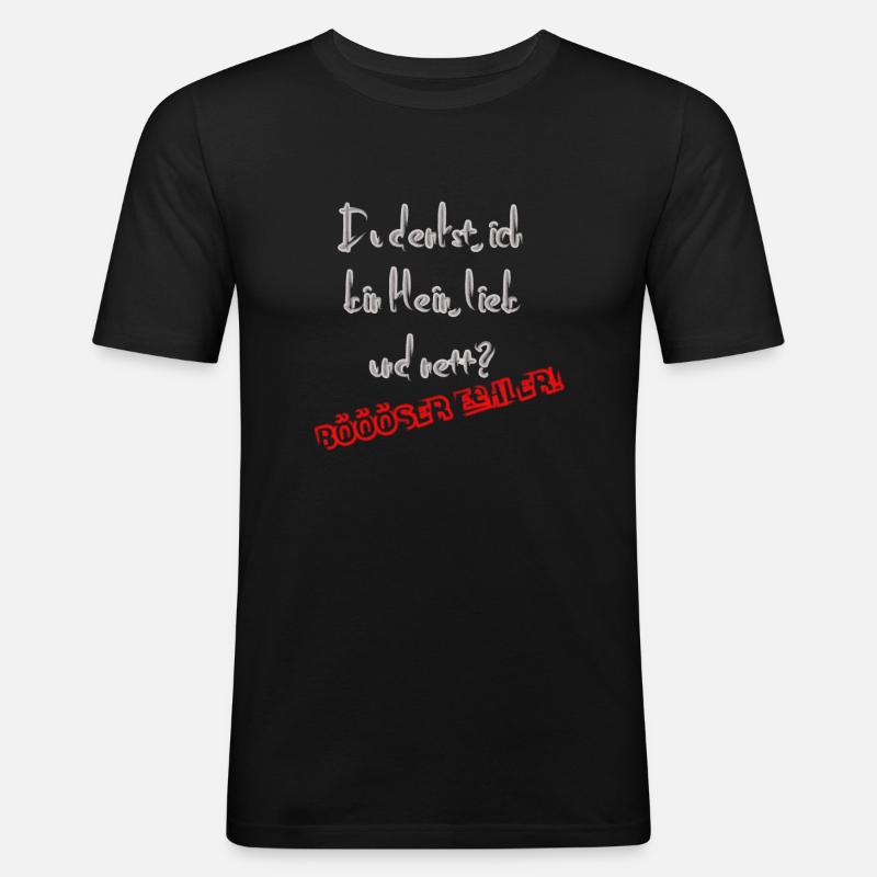 Boser Fehler - Männer Slim Fit T-Shirt - Schwarz
