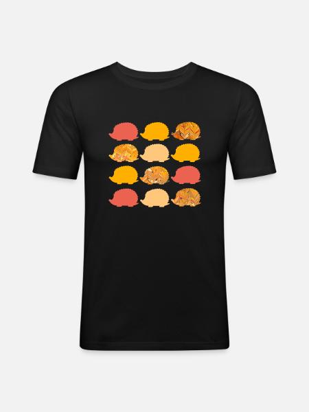 12 Hedgehog E 266 - Men's Slim Fit T-Shirt - black