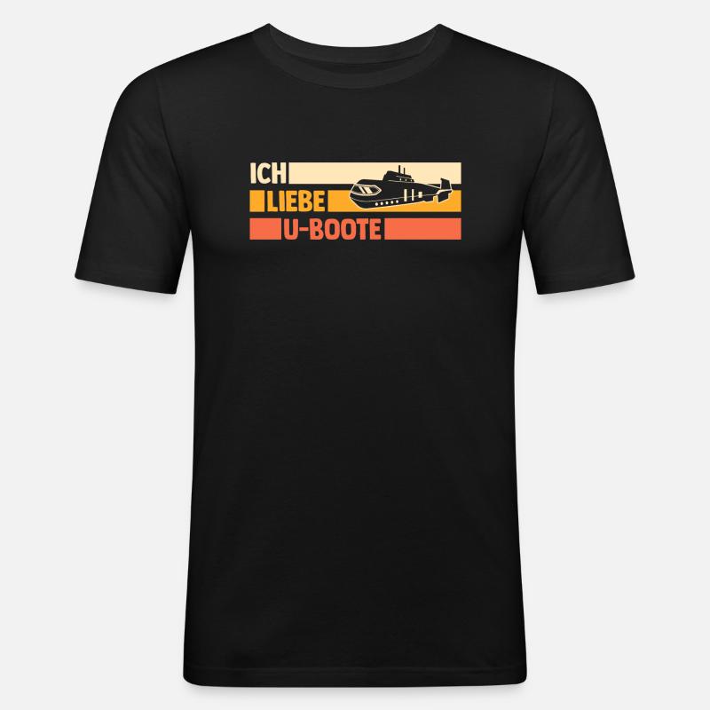 Tauchboot Unterseeboot Unterwasserboot U-Boot - Männer Slim Fit T-Shirt - Schwarz