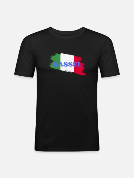 Kassel - Männer Slim Fit T-Shirt - Schwarz