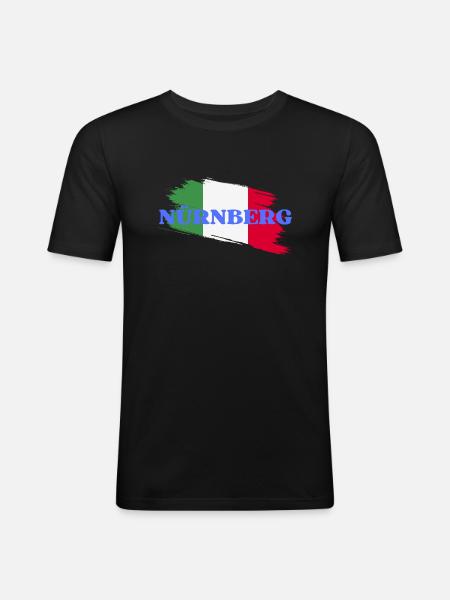 Nürnberg - Männer Slim Fit T-Shirt - Schwarz