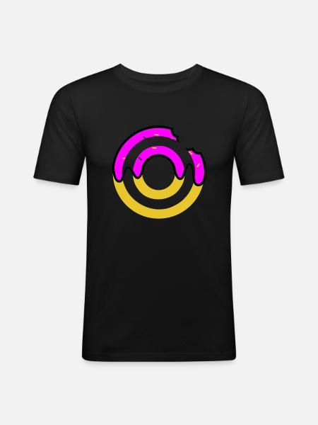 donuts - Männer Slim Fit T-Shirt - Schwarz