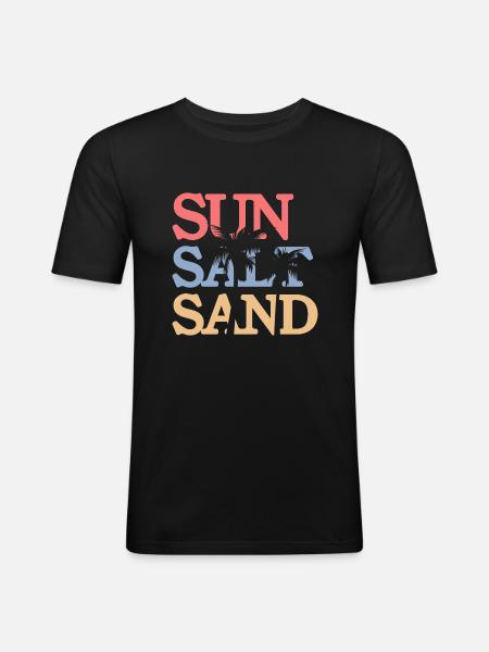 SunSaltSable - T-shirt près du corps Homme - noir