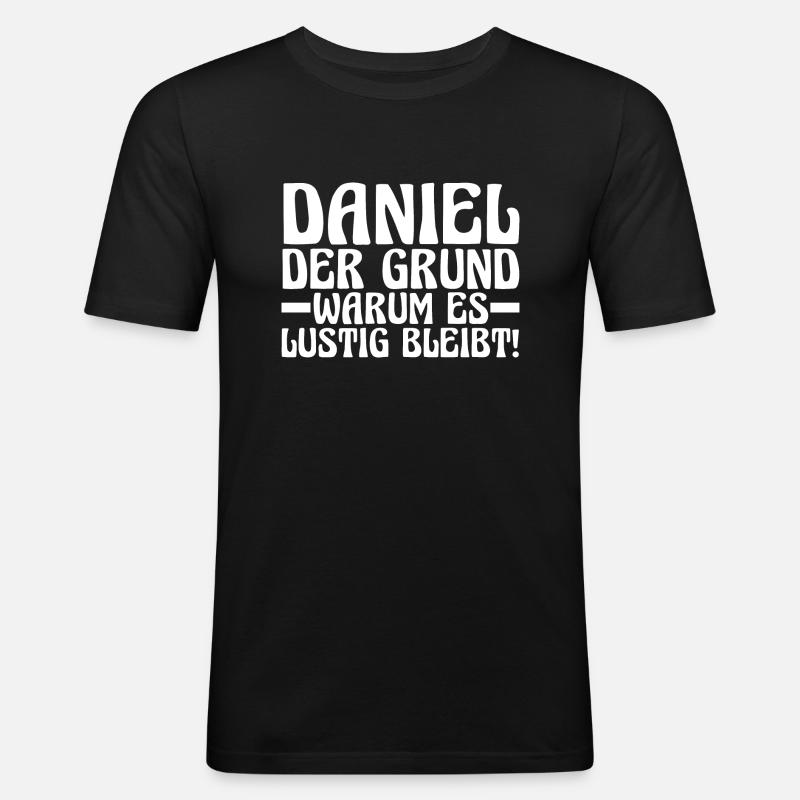 First name Daniel - Men's Slim Fit T-Shirt - black