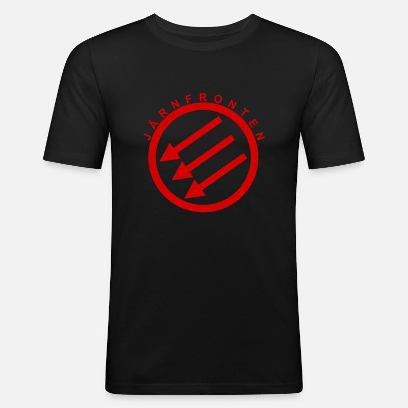 Järnfronten / Eiserne Front / Iron Front - Männer Slim Fit T-Shirt - Schwarz