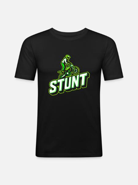 Stunt - T-shirt près du corps Homme - noir
