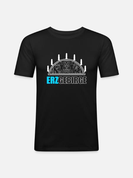 Schwibbogen Erzgebirge - Men's Slim Fit T-Shirt - black