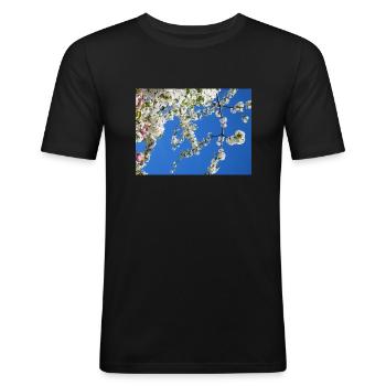 Masque pour le printemps - T-shirt près du corps Homme - noir - Devant - Nik (191cm)
