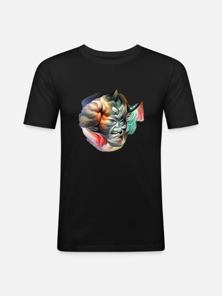 Oni Japanese Monster - Men's Slim Fit T-Shirt - black