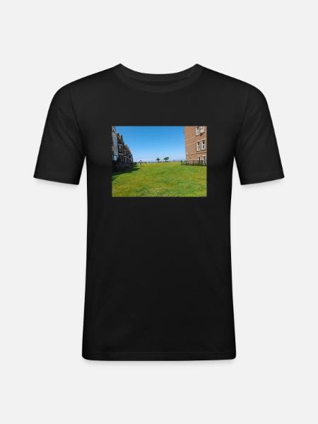 Grünfläche cromer uk - Männer Slim Fit T-Shirt - Schwarz