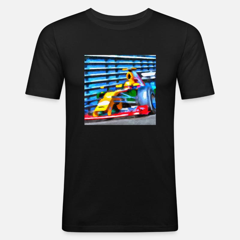 Ein Formel Auto - Männer Slim Fit T-Shirt - Schwarz