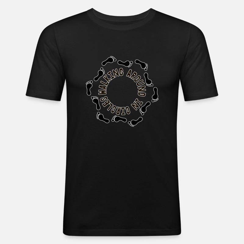 Walking around in Circles - Men's Slim Fit T-Shirt - black