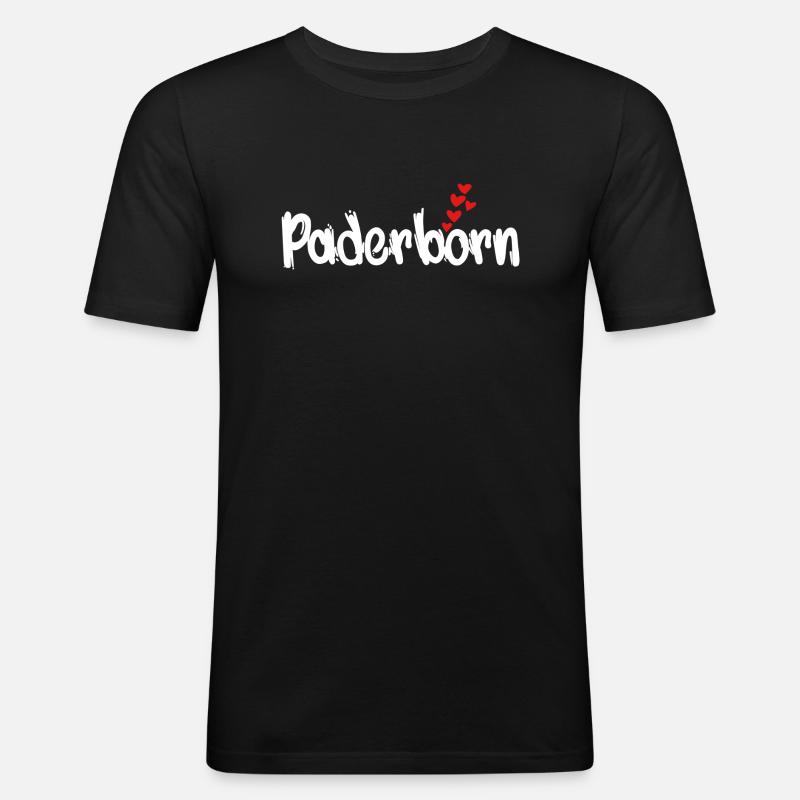paderborn - Männer Slim Fit T-Shirt - Schwarz