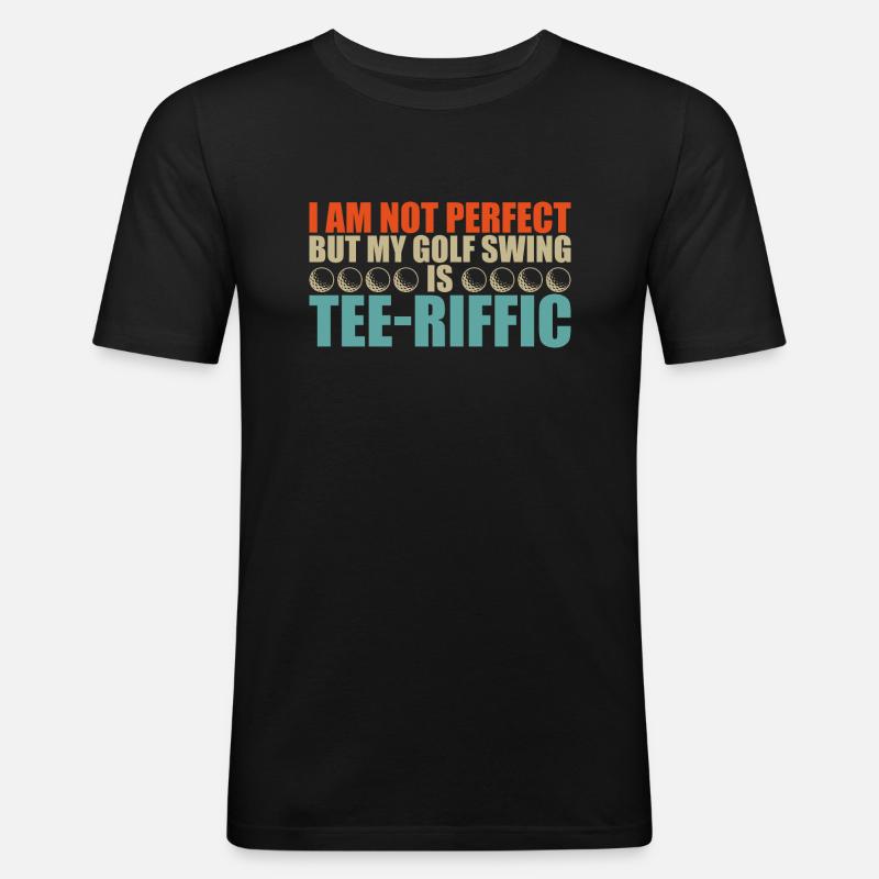 Golf Player Tee-Riffic Golf Swing - Männer Slim Fit T-Shirt - Schwarz