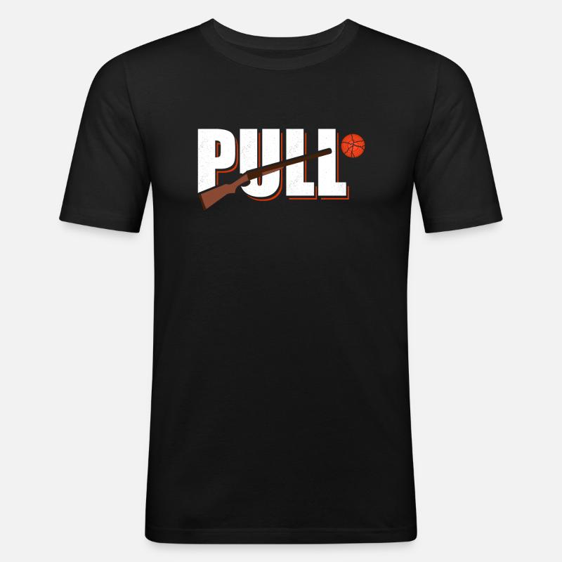 Pull Skeet Tir - T-shirt près du corps Homme - noir